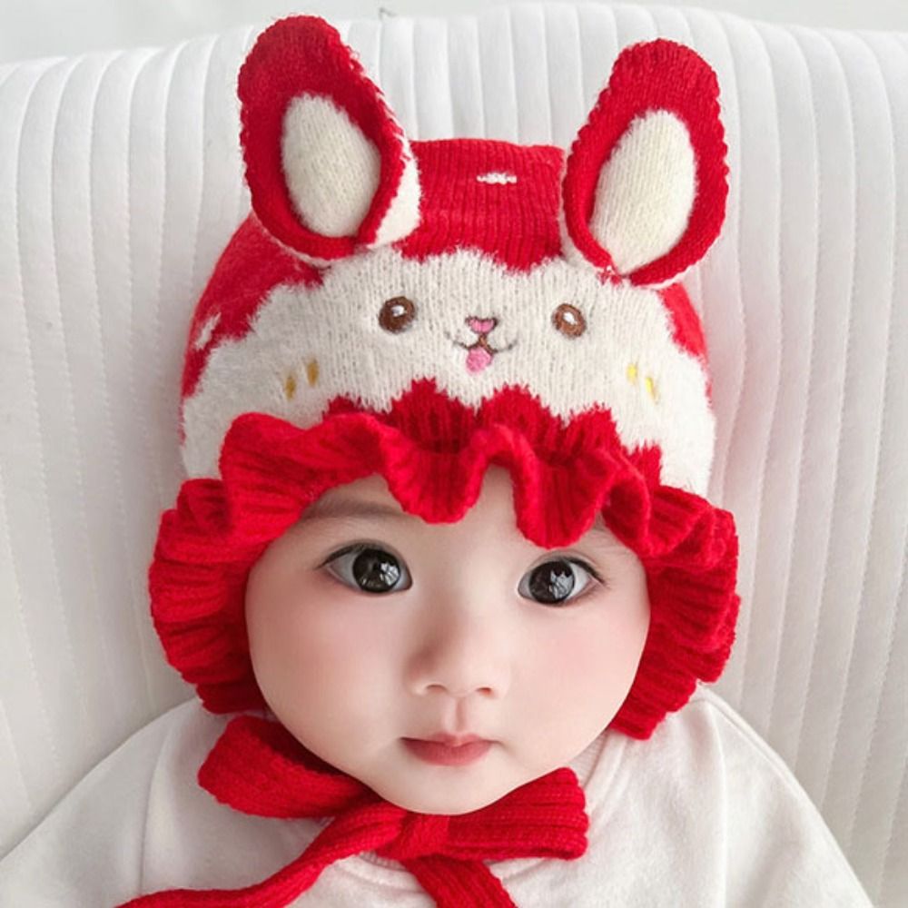 Infant Beanie Hat With Ears - Fashion Rabbit Ear Baby Knitted Hat