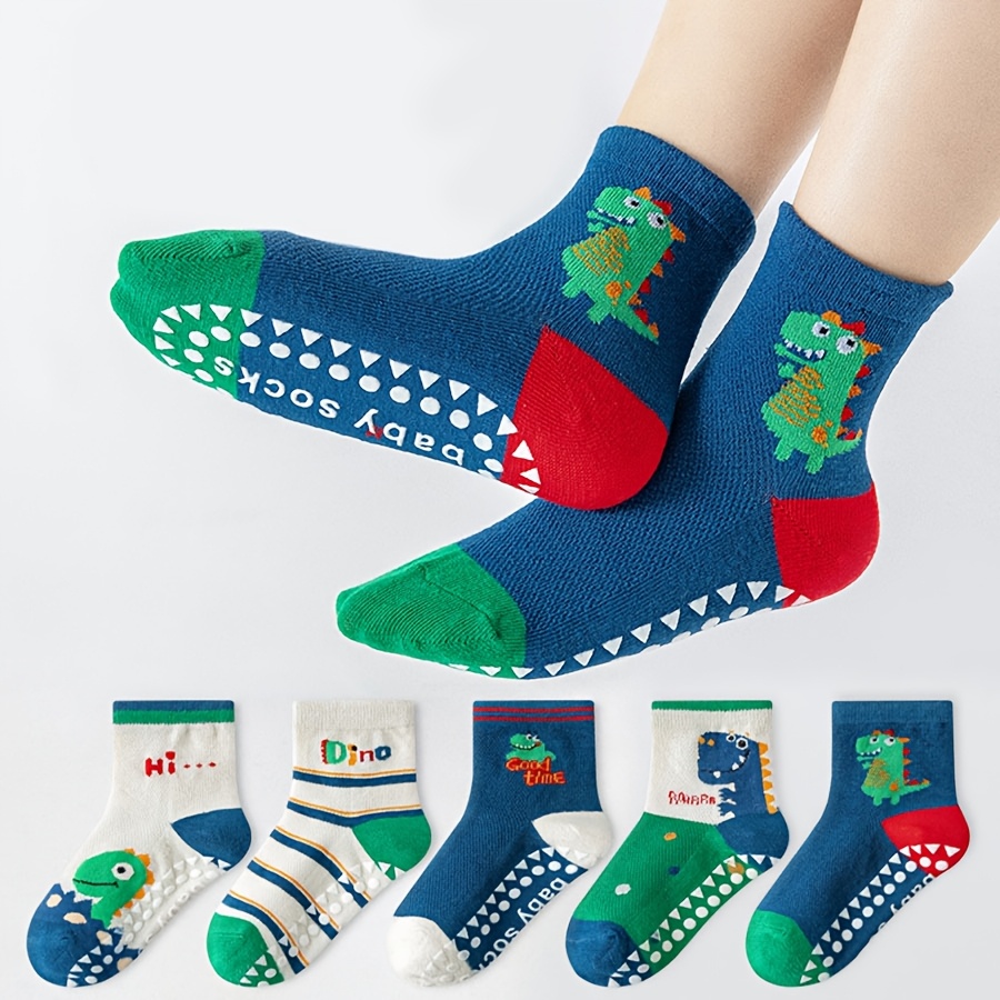 Unisex Baby Socks Non Slip - 5 Pairs of Floor Socks Cartoon