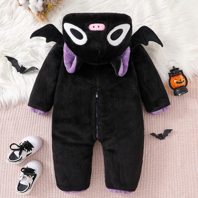 Newborn Baby Black Purple Cat  - đánh giá và giá Cotton Baby Onesies Zipper