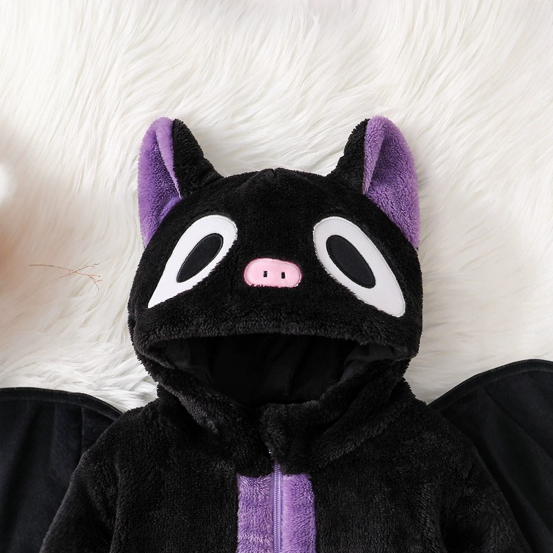 Newborn Baby Black Purple Cat  - đánh giá và giá Cotton Baby Onesies Zipper