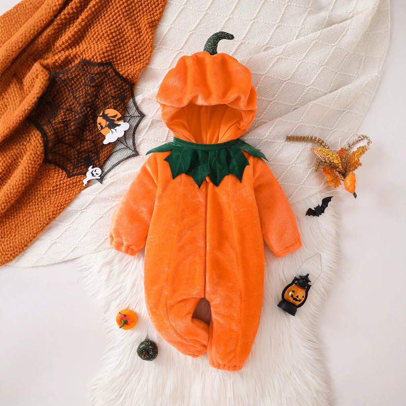 Newborn Baby Pumpkin Romper Ho - đánh giá và giá Cotton Baby Onesies Zipper
