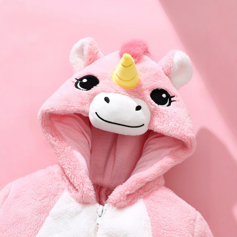 Newborn Baby Pink Unicorn Romp - đánh giá và giá Cotton Baby Onesies Zipper