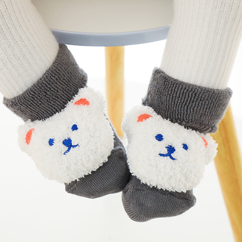 Thick Coral Fleece Baby Socks  - đánh giá và giá Unisex Baby Socks Non Slip