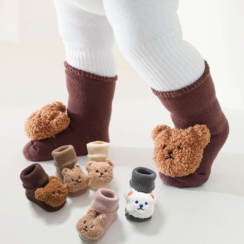 Thick Coral Fleece Baby Socks  - đánh giá và giá Unisex Baby Socks Non Slip
