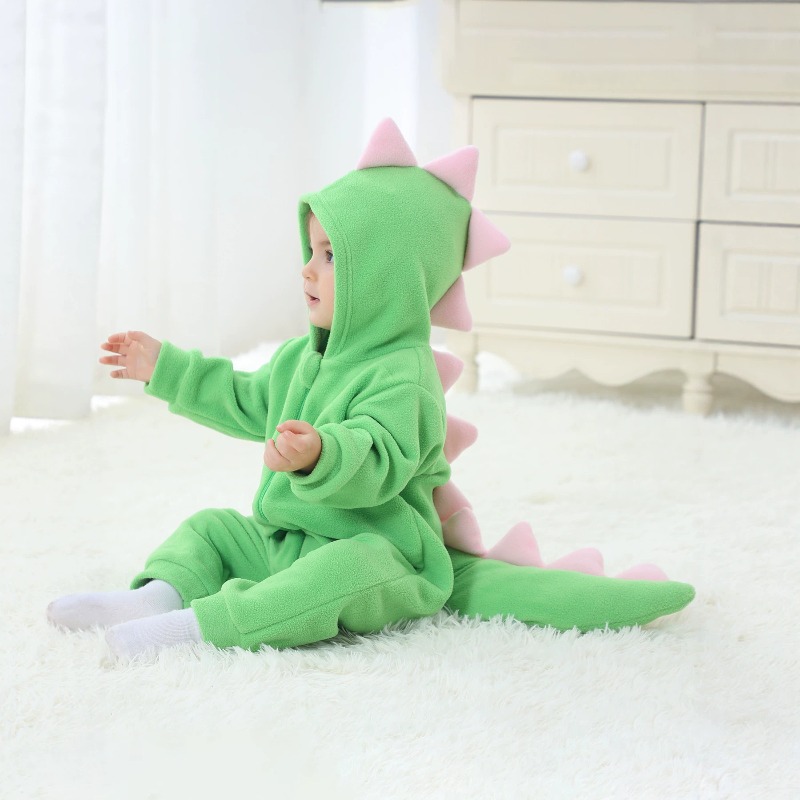 Newborn Baby Green Dinosaur Ro - đánh giá và giá Cotton Baby Onesies Zipper