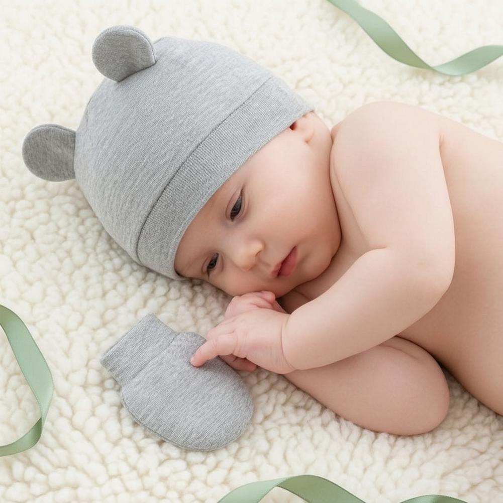 Anti Scratch Mittens for Newbo - đánh giá và giá Infant Beanie Hat With Ears