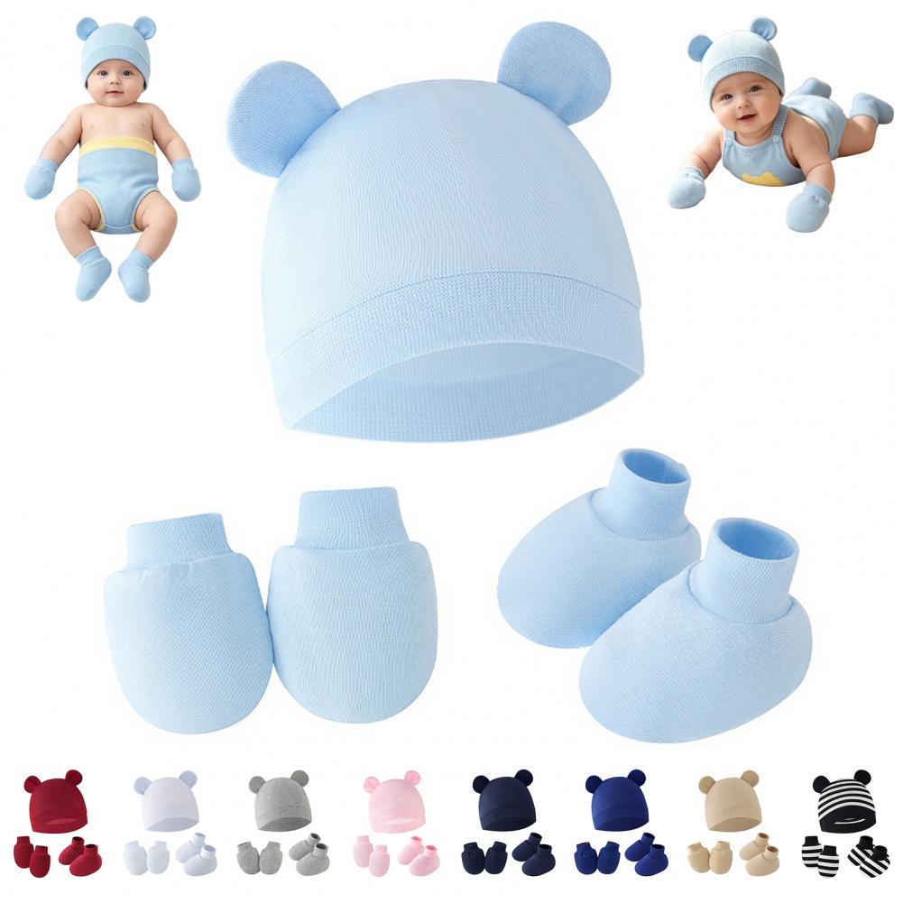 Anti Scratch Mittens for Newbo - đánh giá và giá Infant Beanie Hat With Ears