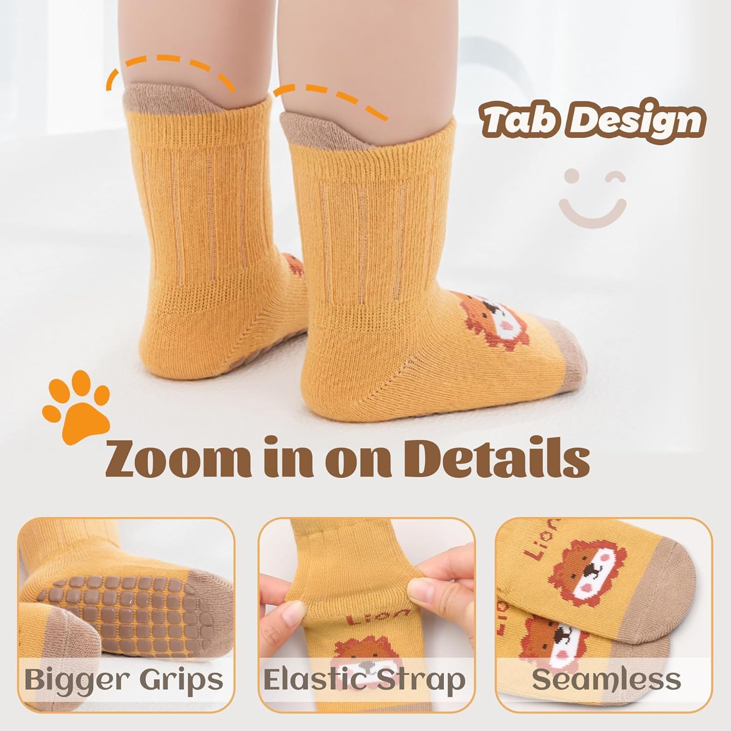 Toddler Non Slip Socks, Cartoo - đánh giá và giá Unisex Baby Socks Non Slip