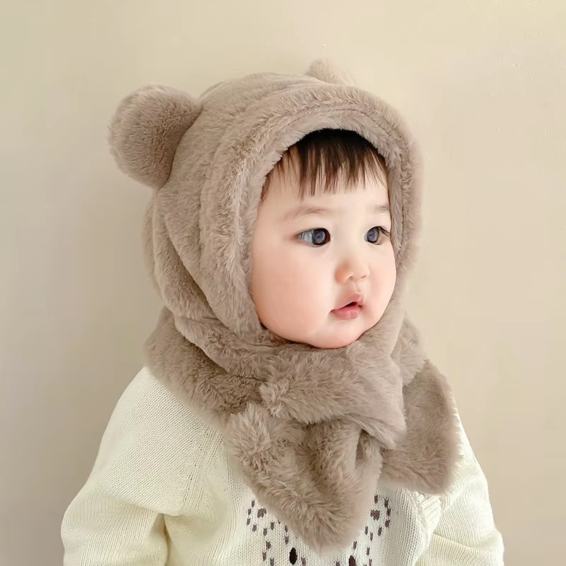 Winter Baby Hat Scarf One-Piec - đánh giá và giá Infant Beanie Hat With Ears