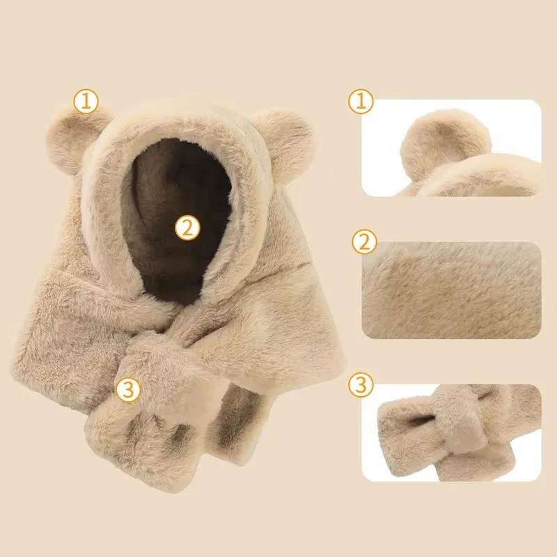 Winter Baby Hat Scarf One-Piec - đánh giá và giá Infant Beanie Hat With Ears