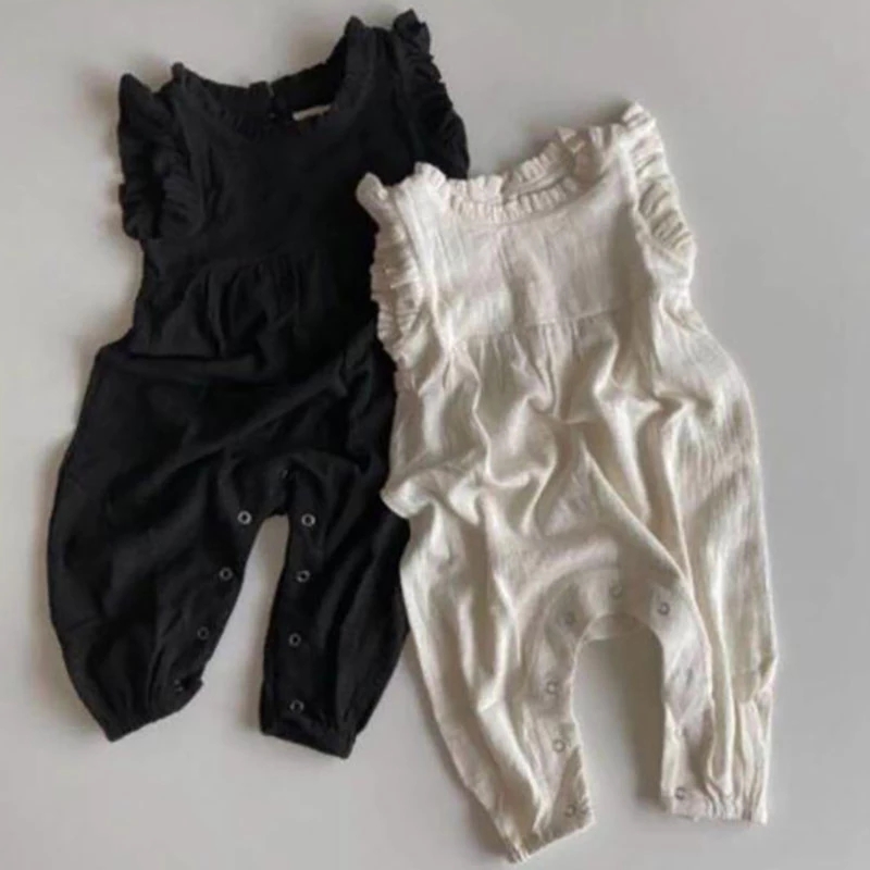 MILANCEL Mùa Hè Cho Bé Rompers - đánh giá và giá Baby Summer Linen Sleeveless Jumpsuit
