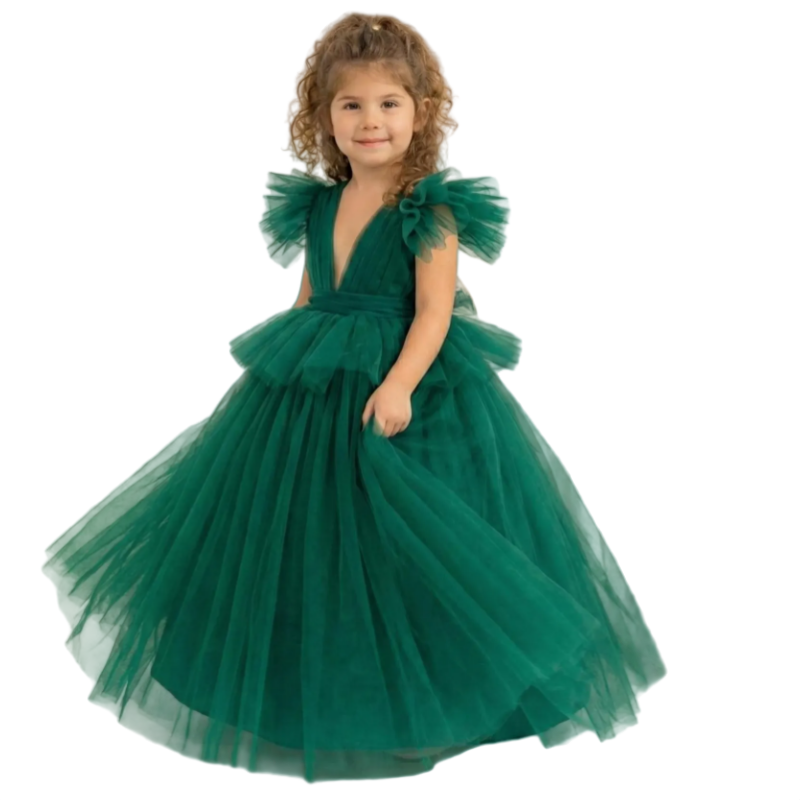 Emerald Green Tulle Toddler Dr - đánh giá và giá Toddler Girl Tulle Party Dress