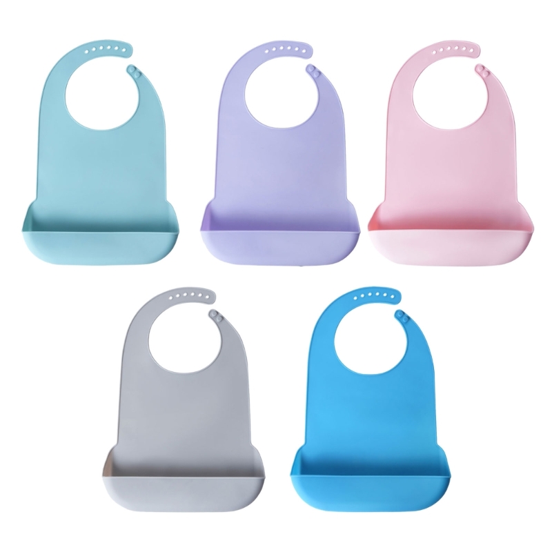 Thực phẩm cấp silicone dành ch - đánh giá và giá Waterproof Baby Bibs Silicone